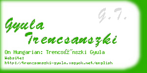 gyula trencsanszki business card